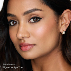 WUNDERBROW Signature Eye Trio eyelash curler lifts lashes for a clean curl.