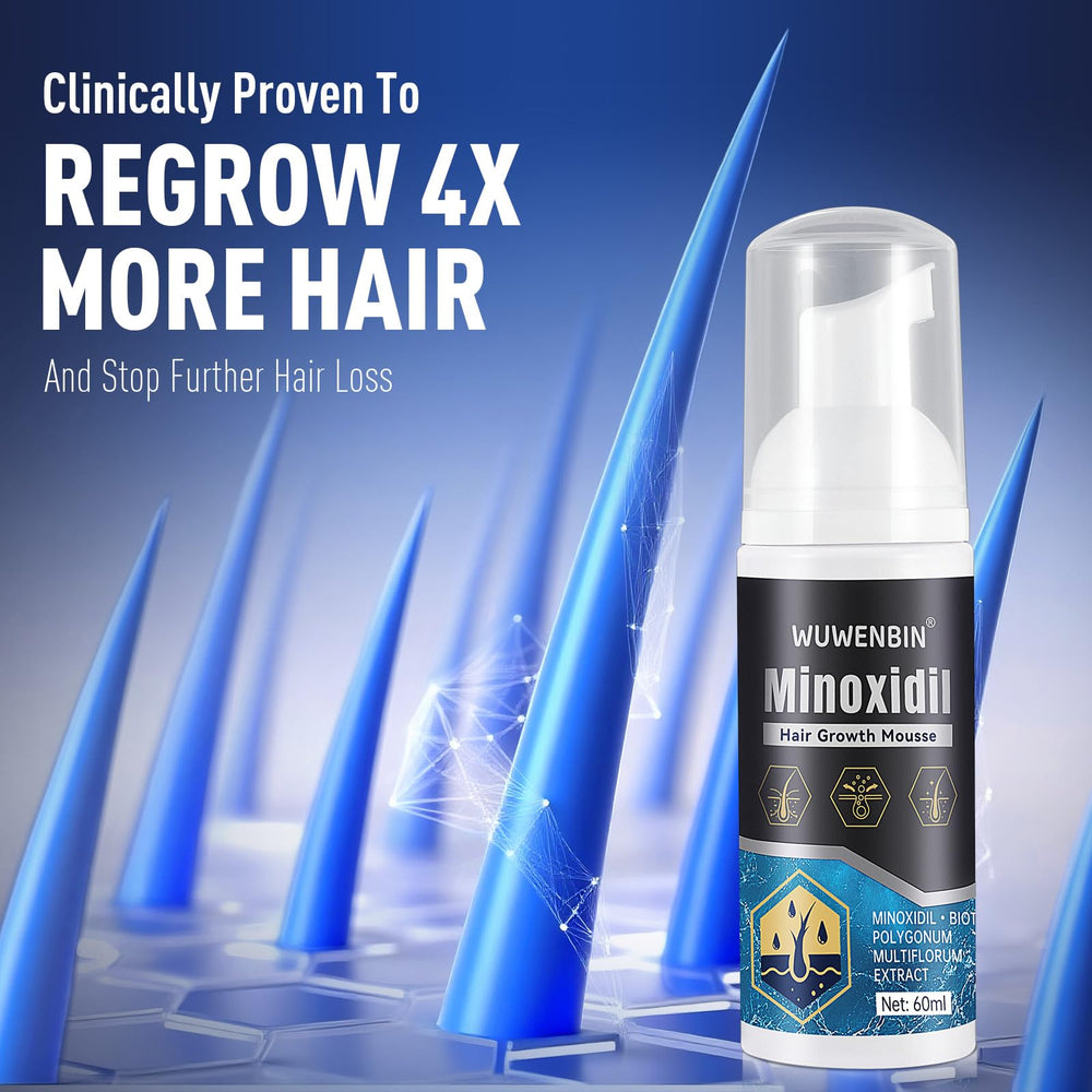 Wuwenbin minoxidil dropper in use for precise scalp dosing