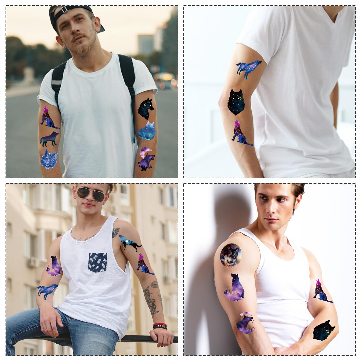 Wxiben wolf adults-only tattoos provide temporary personalization for parties.