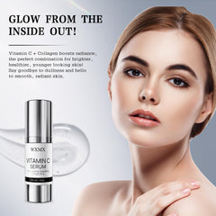 WXMX Super C Serum bottle on a vanity ready for daily routine
