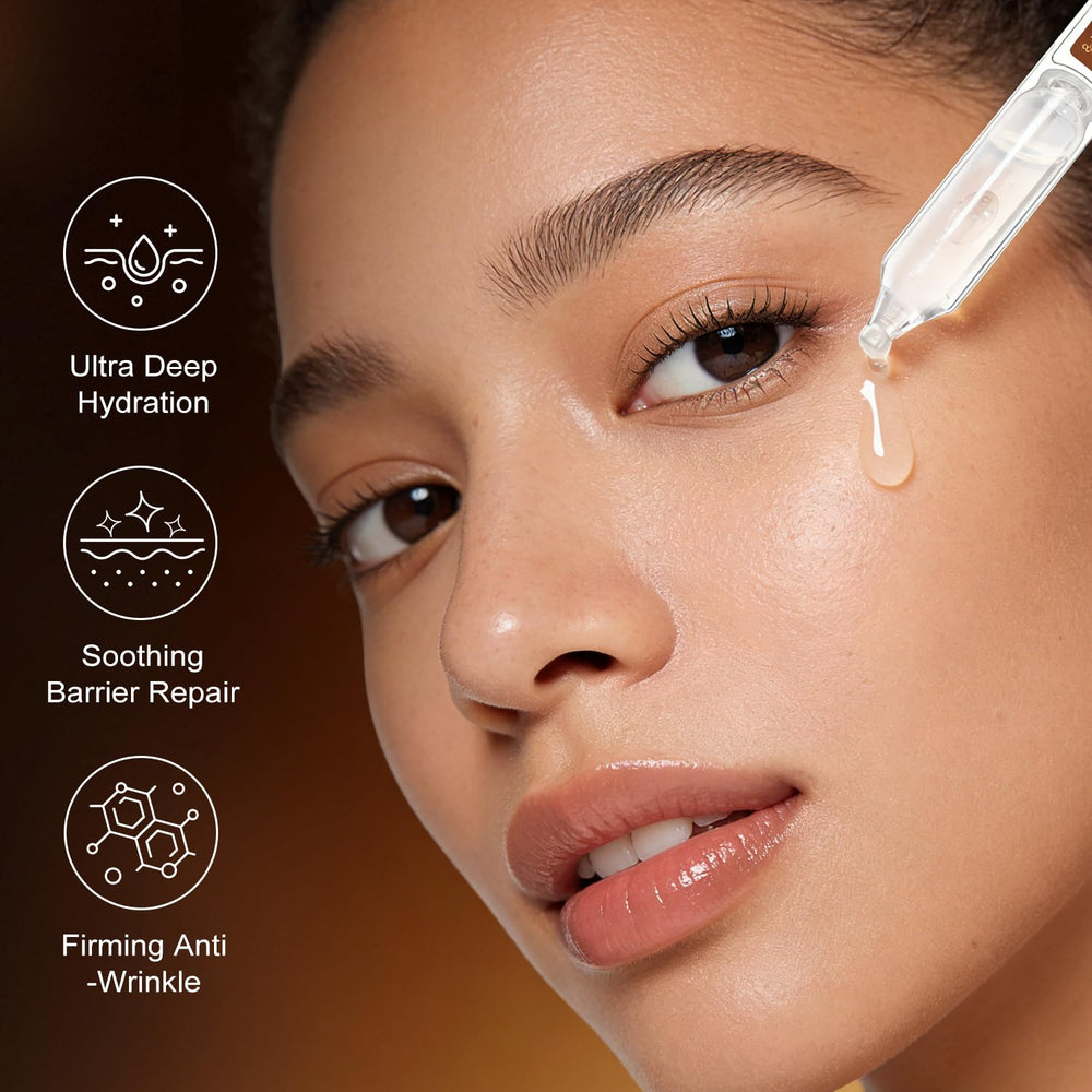 WXMX serum ampoule pack image highlighting convenient one-use hydrating ampoules.