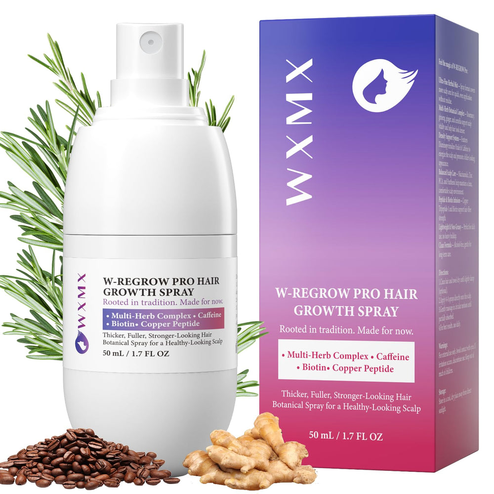 WXMX W-Regrow Pro bottle pour demonstrates fast scalp absorption