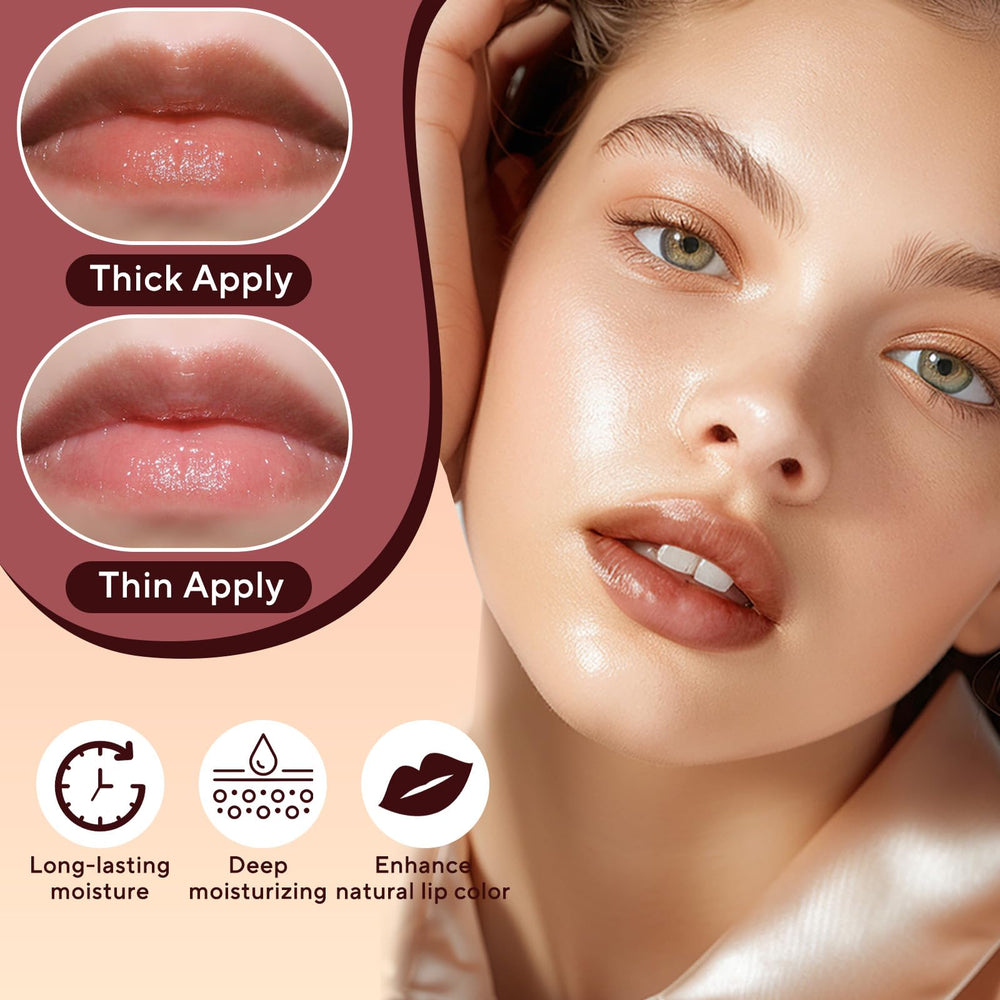 wyihg Honey Lipstick Tinted Lip Balm swatch showing natural color blend.