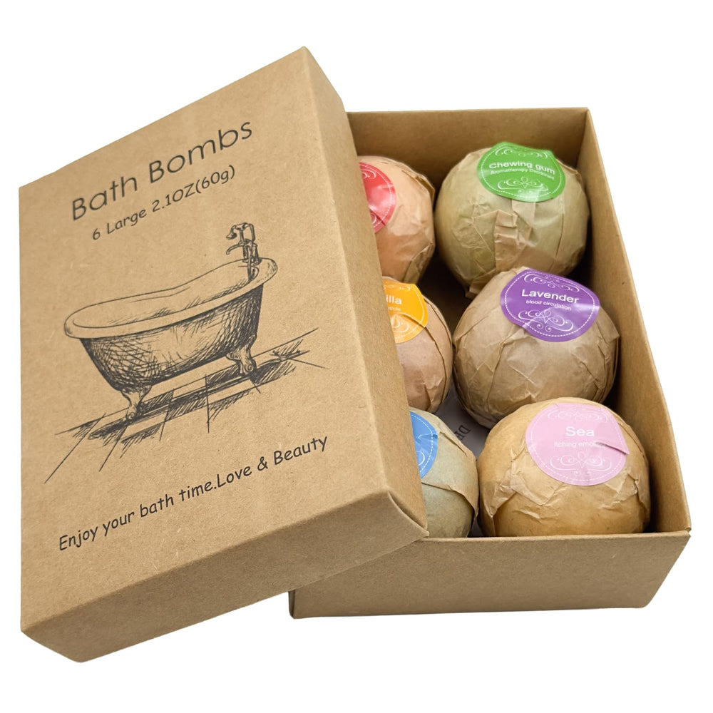 WYNK bath bombs gift set six-pack in box for a relaxing spa at home.