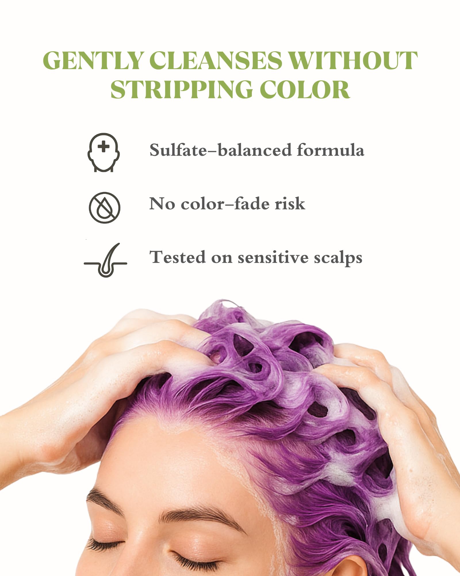 X20Hair psoriasis shampoo on color-treated hair designed to protect color while hydrating
