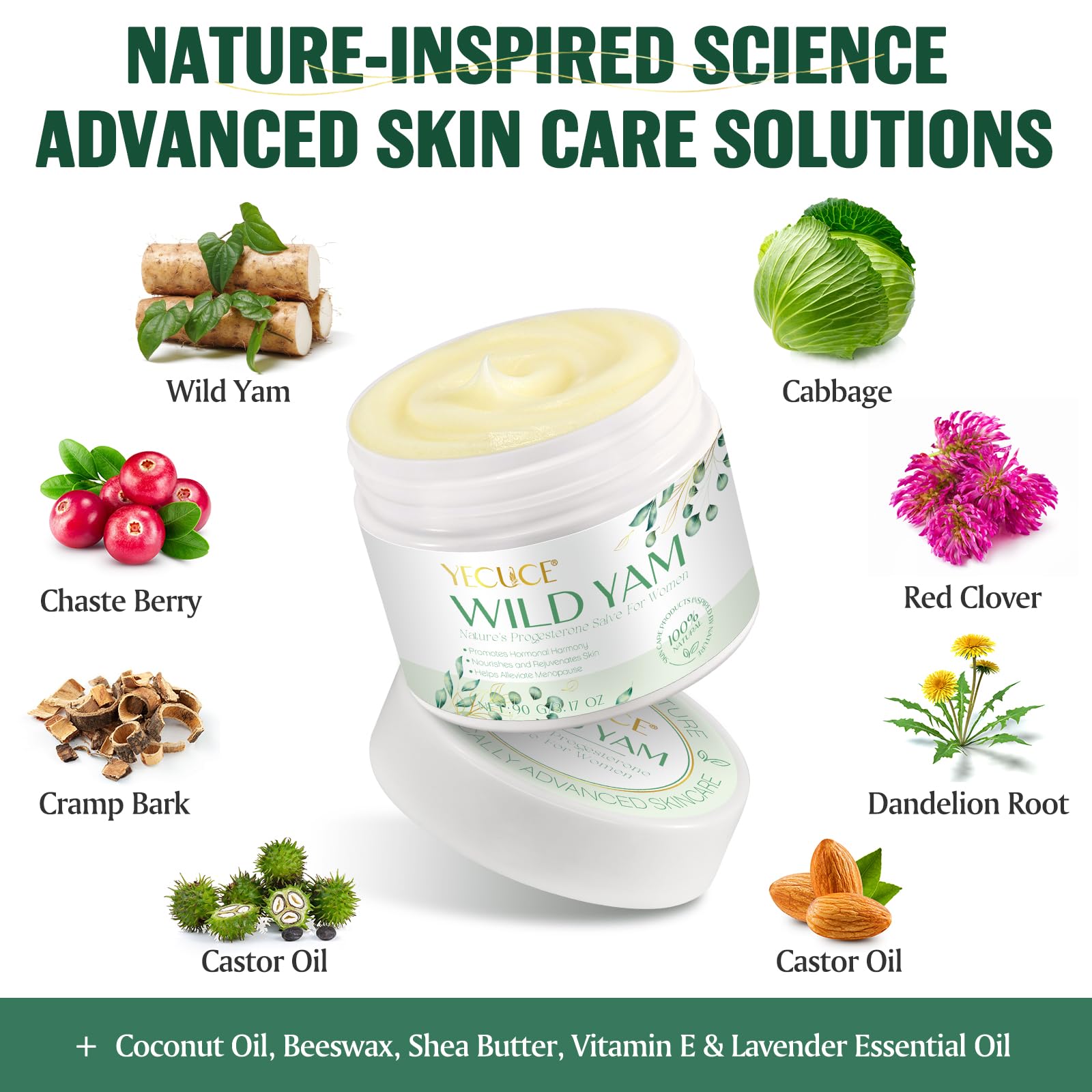 Xaarty Wild Yam Cream texture close-up demonstrates creamy consistency for easy application.