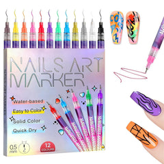 XBLZL Nail Art Pens 12-color set enables bold DIY nail designs at home.