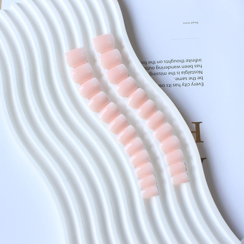 XCREANDO Ombre Pink 24-piece set with multiple sizes for natural fit.
