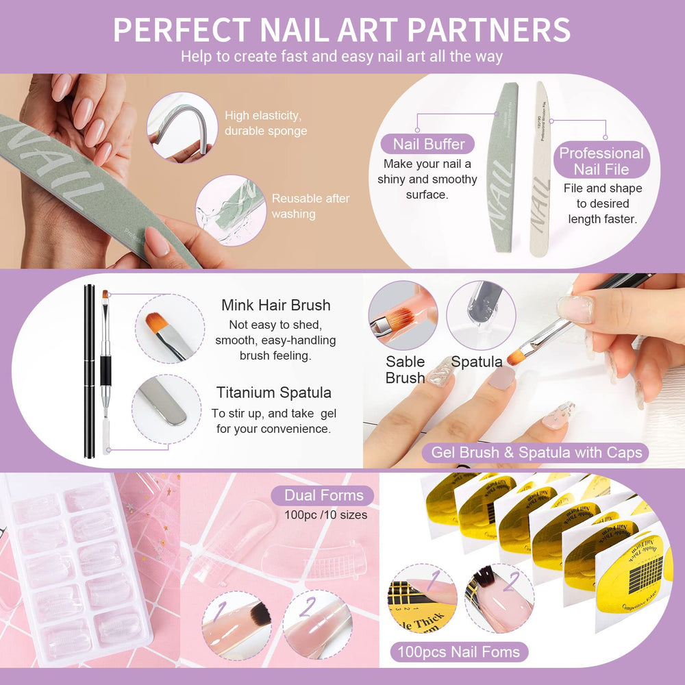 X&D balance builder gel provides natural color options for nails.
