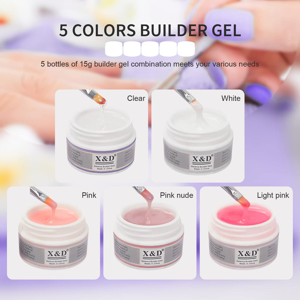 X&D dual forms set for extendable nails with 100 forms across 10 sizes.