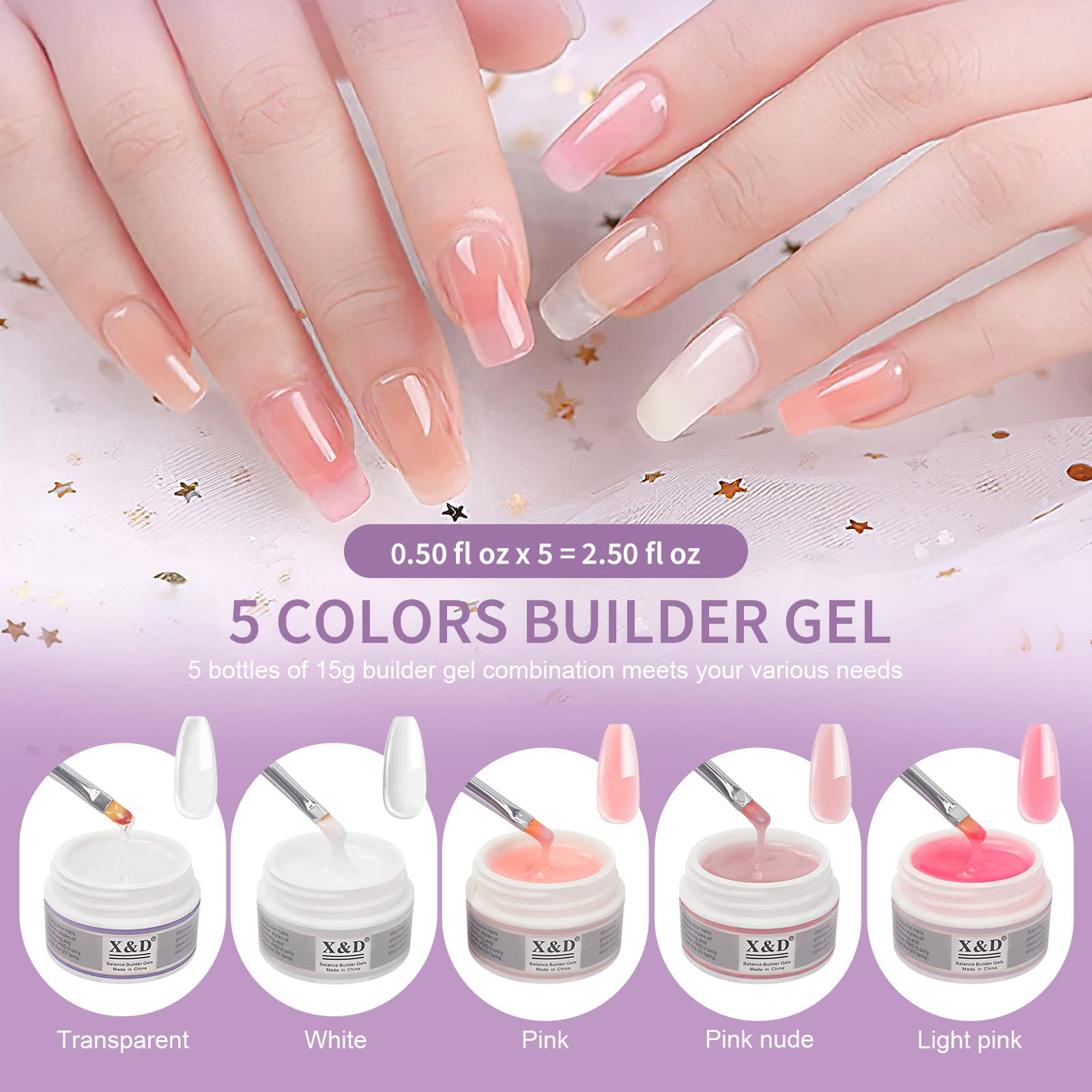X&D dual forms for precise nail extensions and smooth shaping.