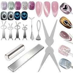 XEAOHESY cat eye kit cylindrical magnet for precise French cat eye effect.