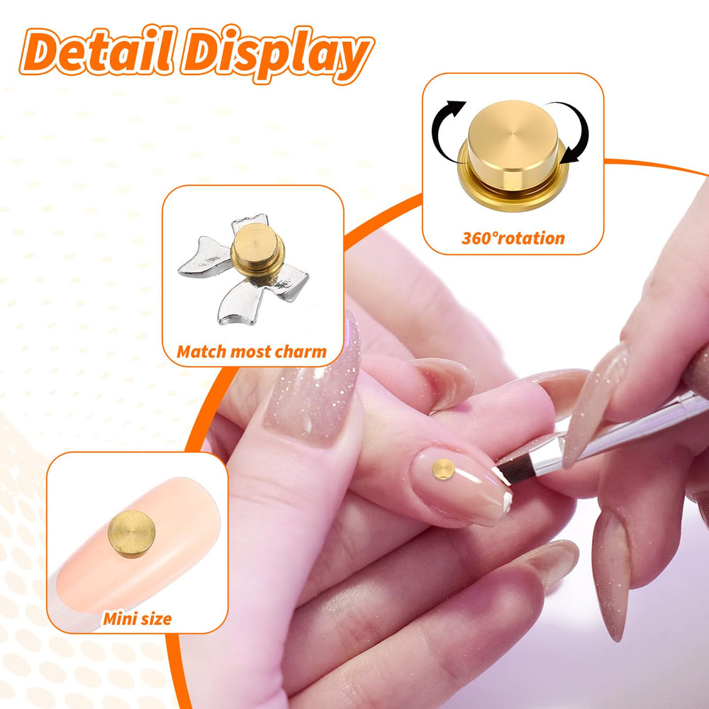 Xelsluthe gold nail charms kit for DIY jewelry and nails.