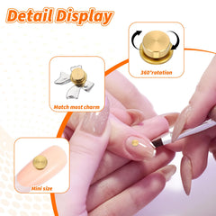 Xelsluthe gold nail charms kit for DIY jewelry and nails.