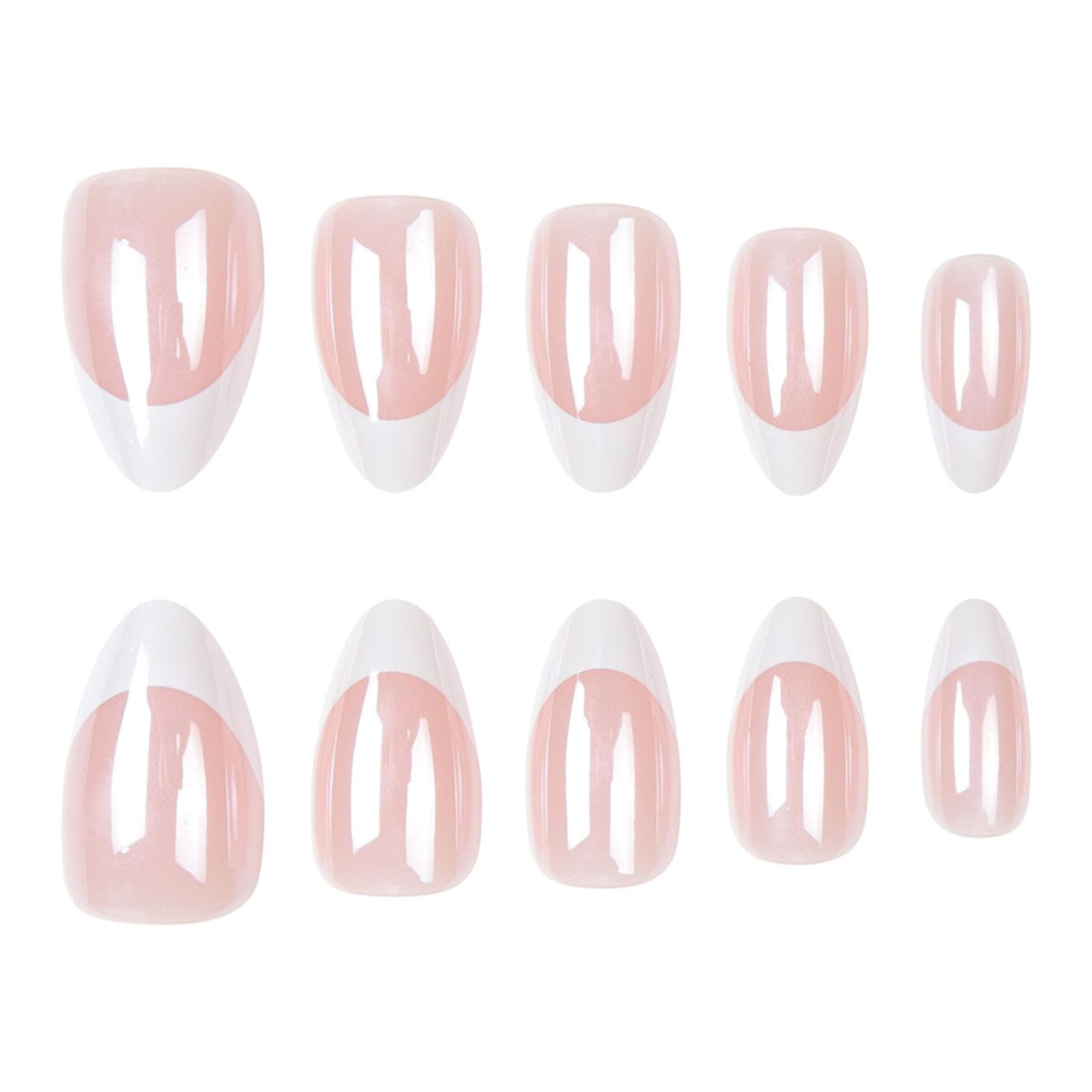 Xenophoer chrome press-on nails almond short glossy finish for all day wear