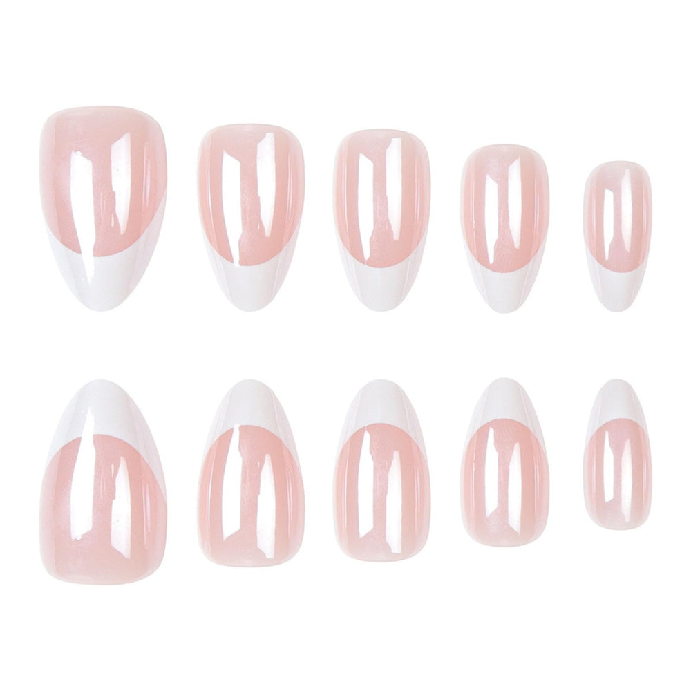 Xenophoer chrome press-on nails almond short glossy finish for all day wear