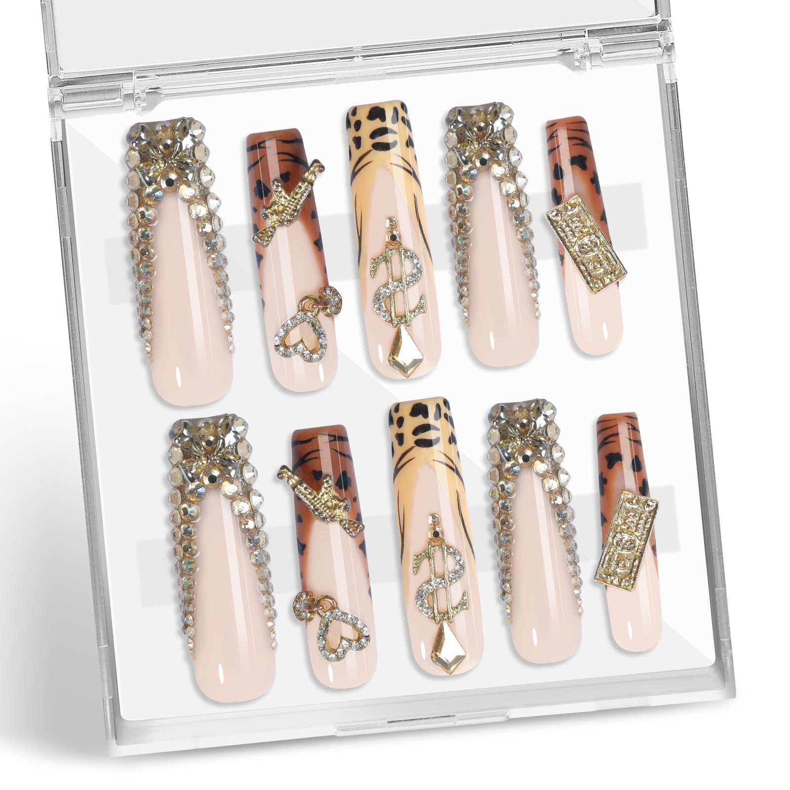 XGV pink nails with rhinestones closeup for glamorous salon style finish