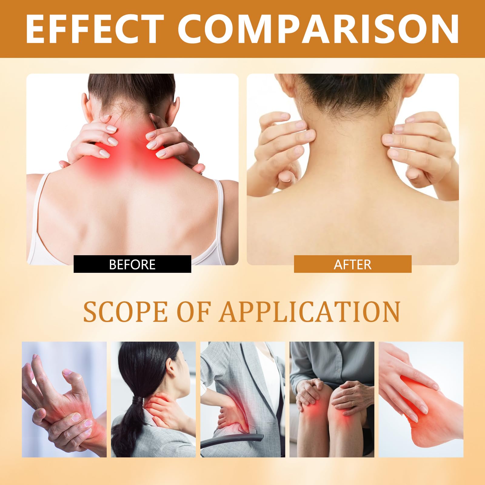 XGZcosmetics Daily self-care use on neck, back, and knees.