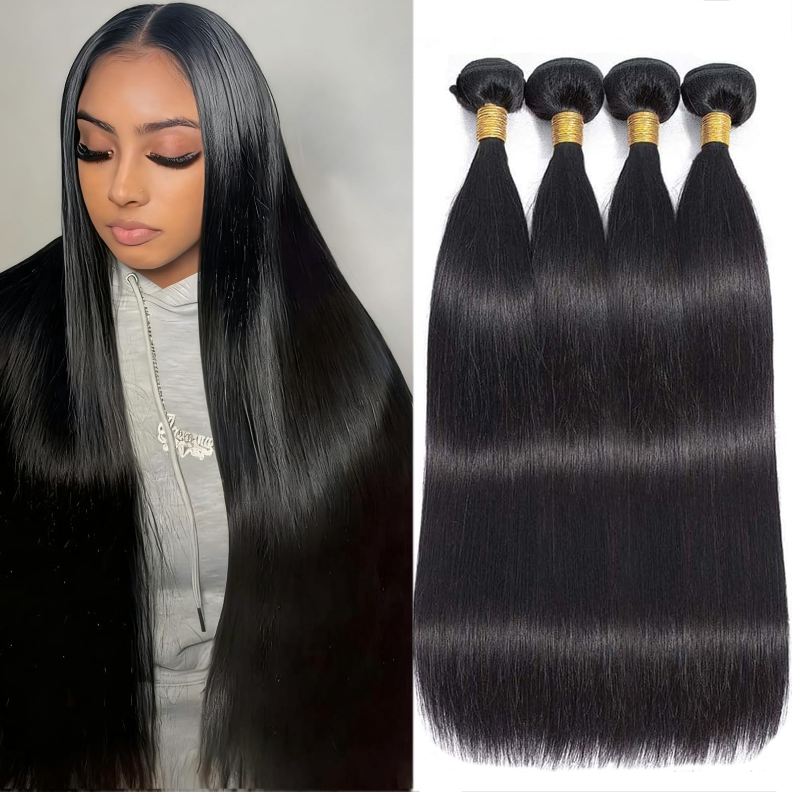 XIANYUN 12A straight hair bundles 16 inch showcase natural length and full body.