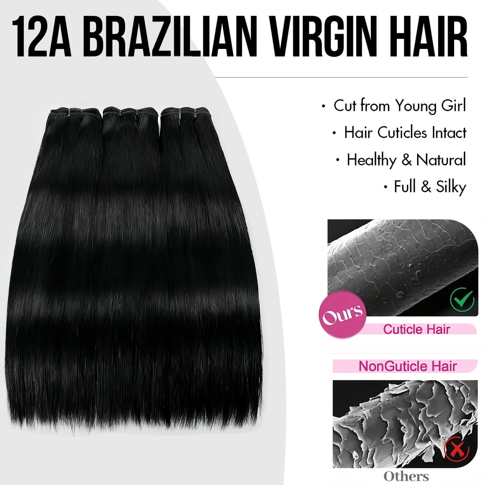 XIANYUN 12A straight hair bundles 18 inch perfect for versatile styles and real fullness.