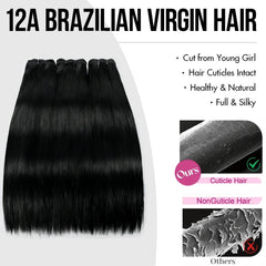 XIANYUN 12A straight hair bundles 18 inch perfect for versatile styles and real fullness.