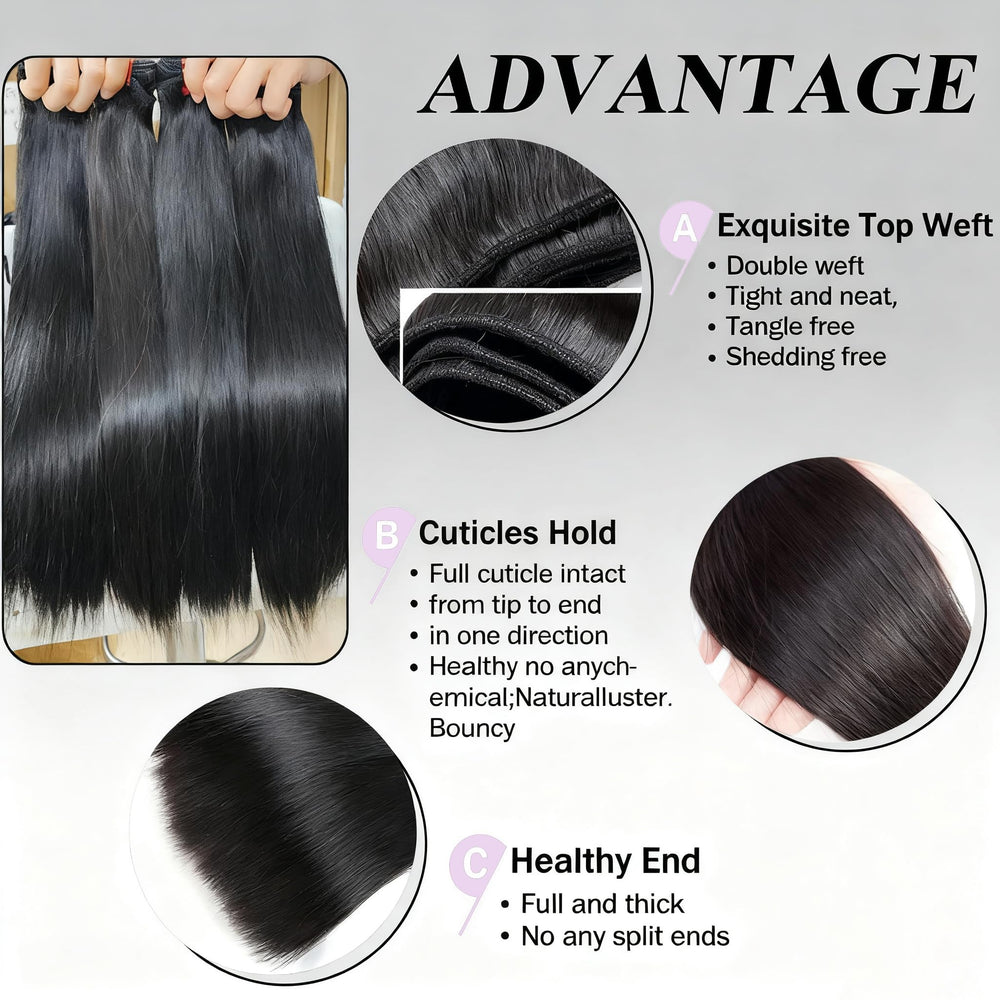 XIANYUN 12A straight hair bundles 20 inch smooth texture for long-lasting elegance.