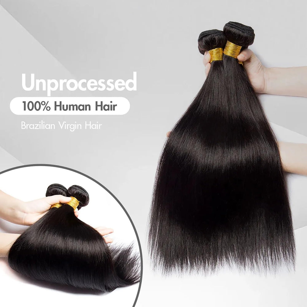 XIANYUN 12A straight hair bundles packaging image shows premium presentation.