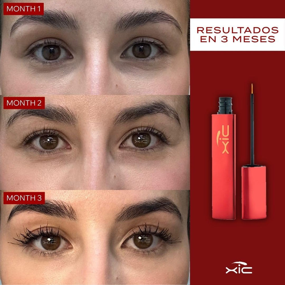 Close-up of XiC Glam lashes showing a fuller look