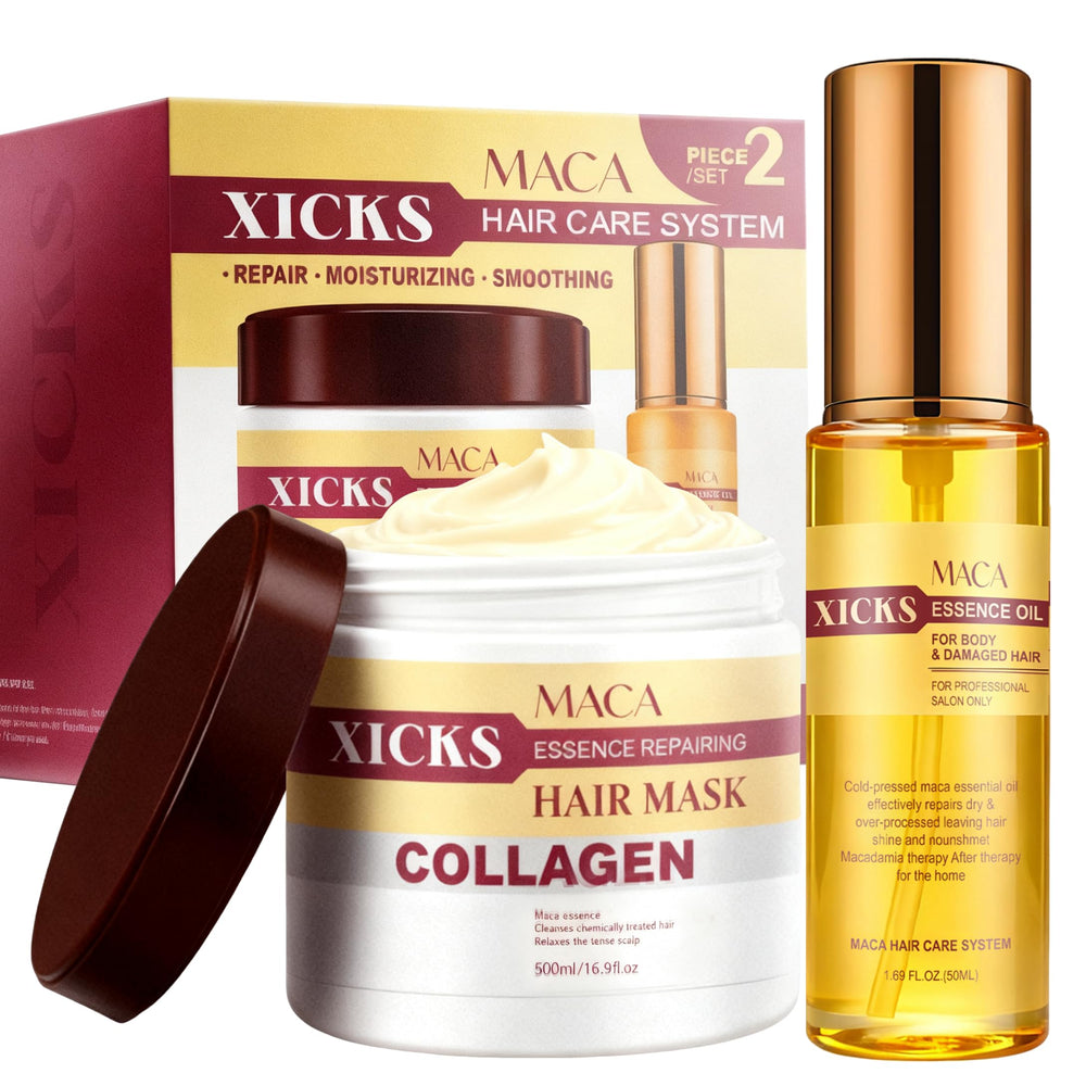 Xicks Maca Collagen Hair Mask texture close-up for deep conditioning