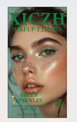 XICZH green face glitter stickers provide easy skin-friendly shine