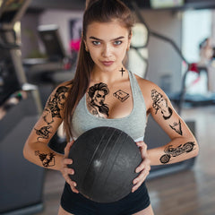 XIYOKA cholo-chola tattoo patterns for arms, wrists, and legs