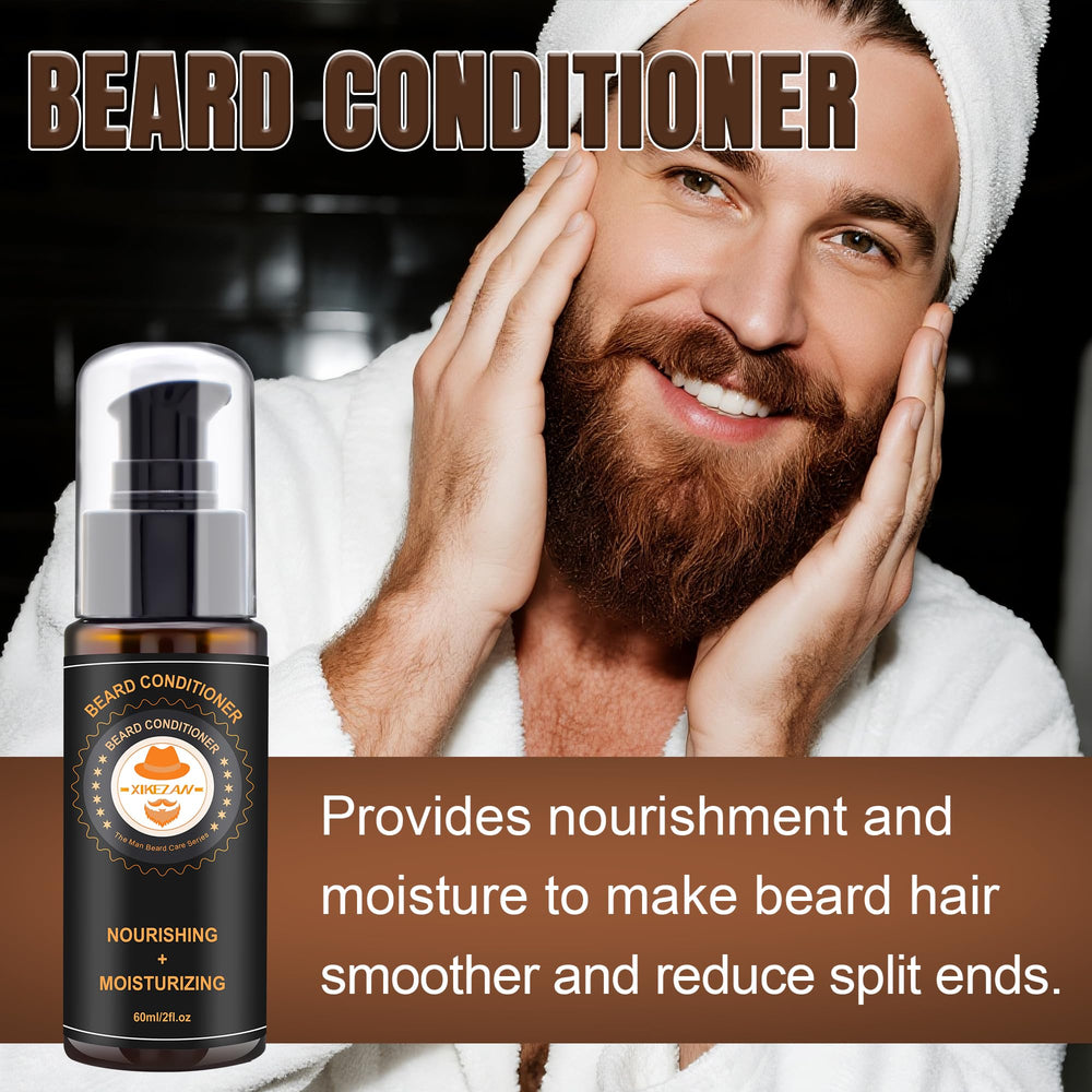 XIKEZAN beard balm tin seals moisture for shine and tame flyaways.