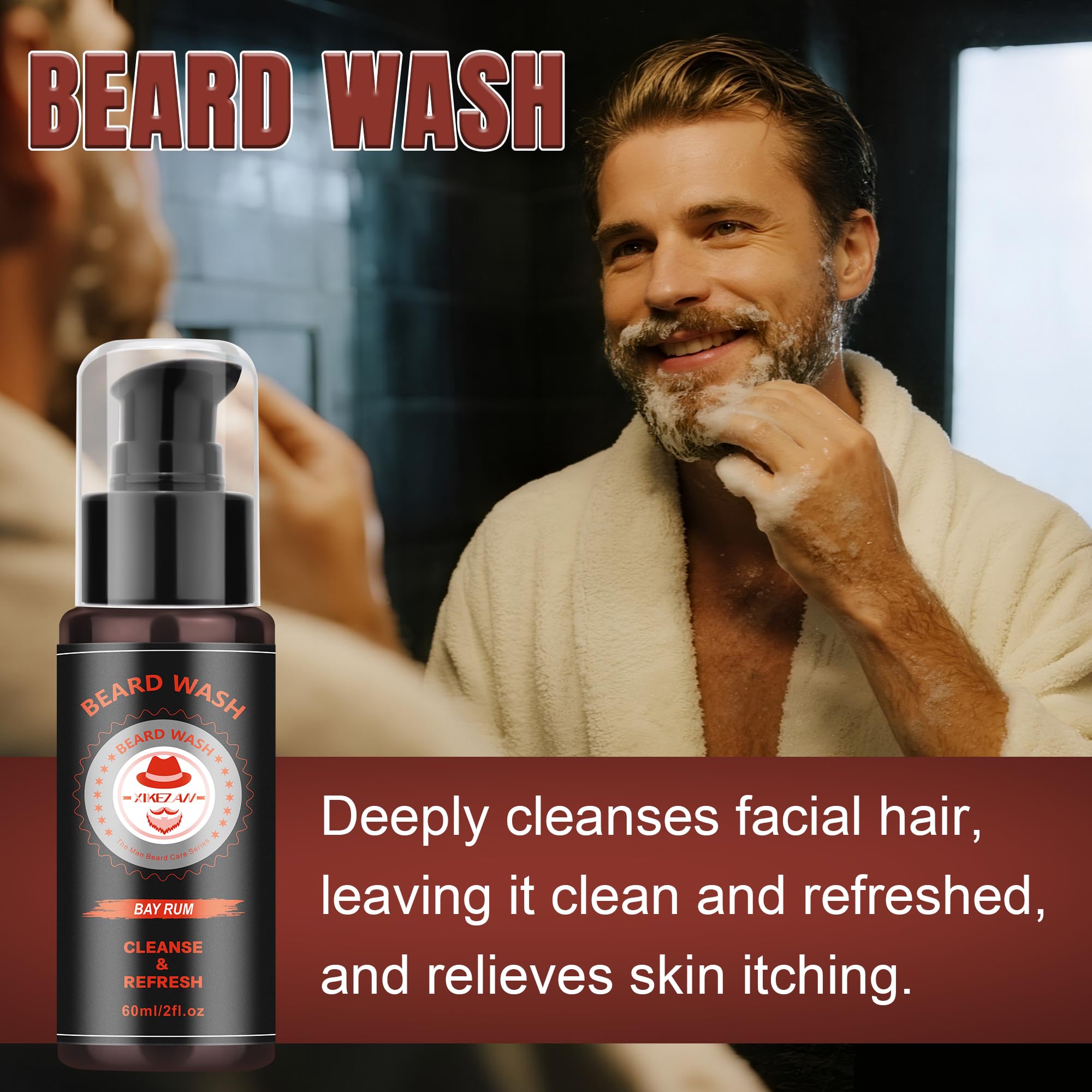 XIKEZAN beard balm for softness and manageability.