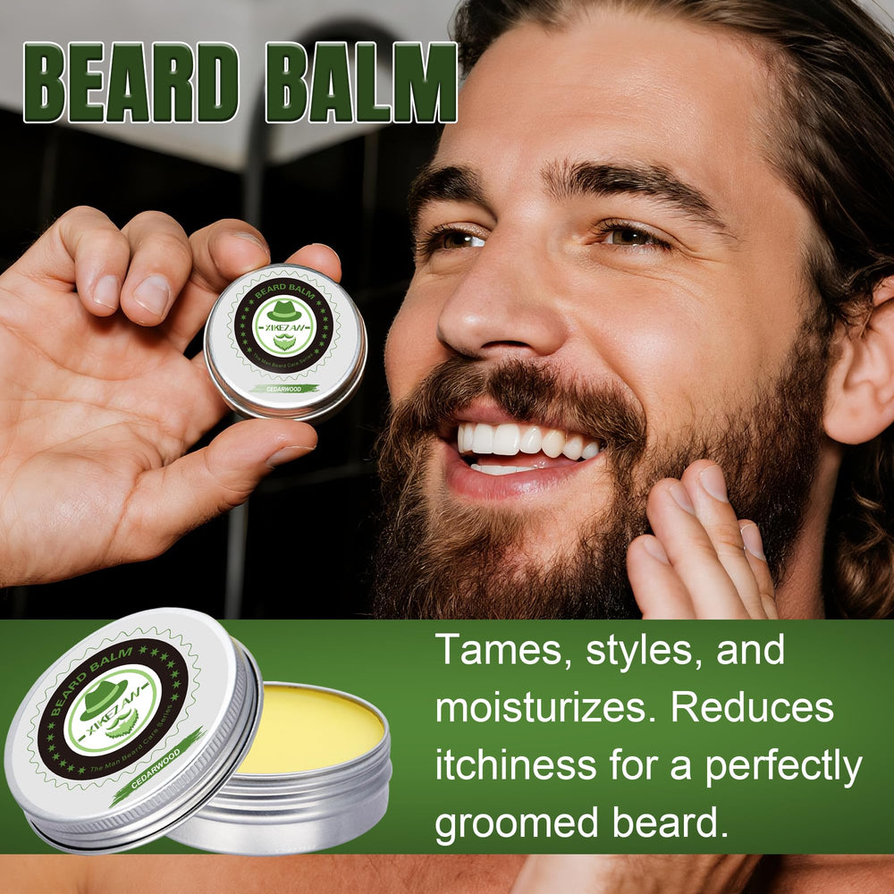 XIKEZAN beard brush stimulates oils for even distribution.