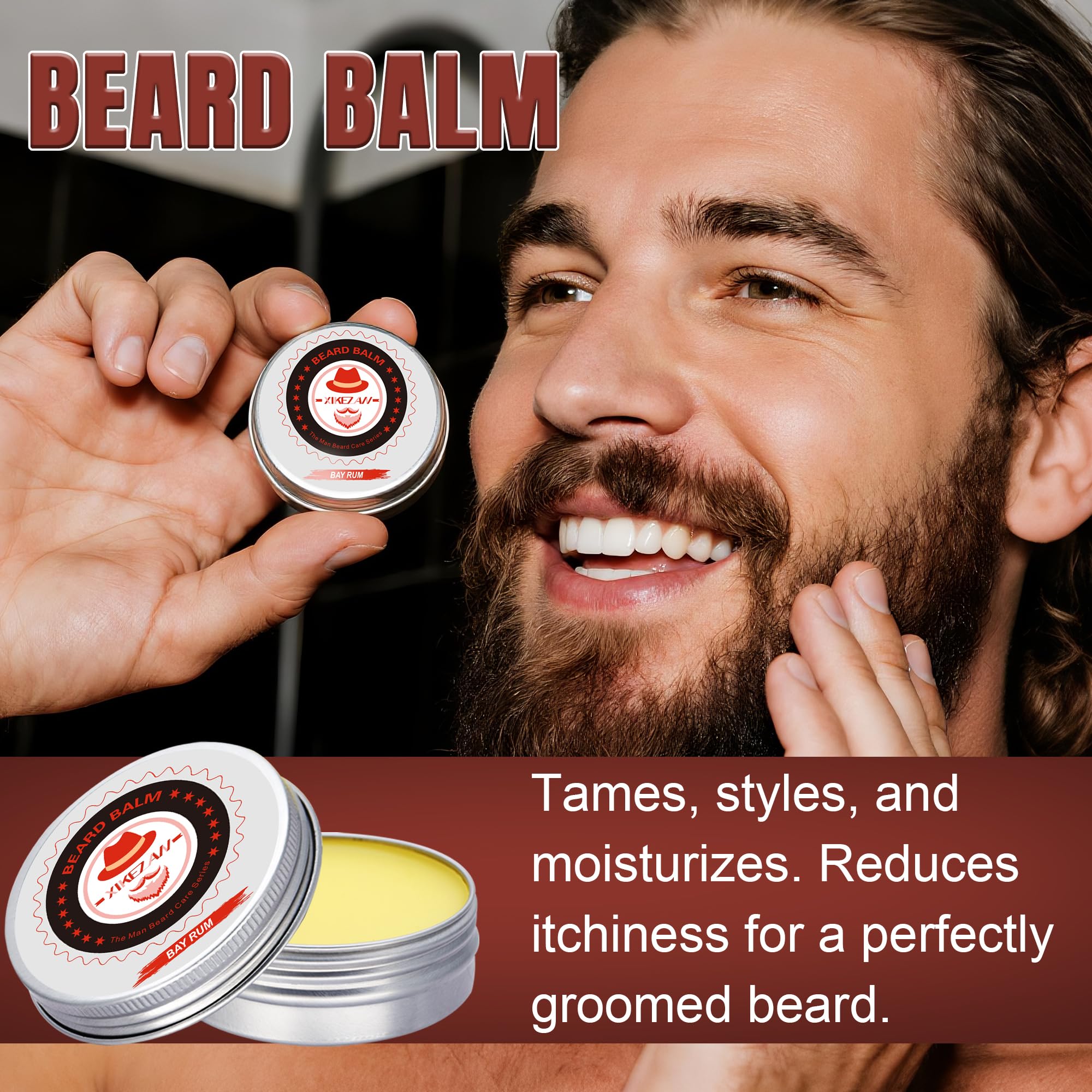 XIKEZAN beard brush distributes oils evenly across the beard.