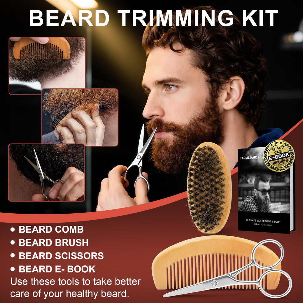 XIKEZAN beard comb detangles and shapes with precision.
