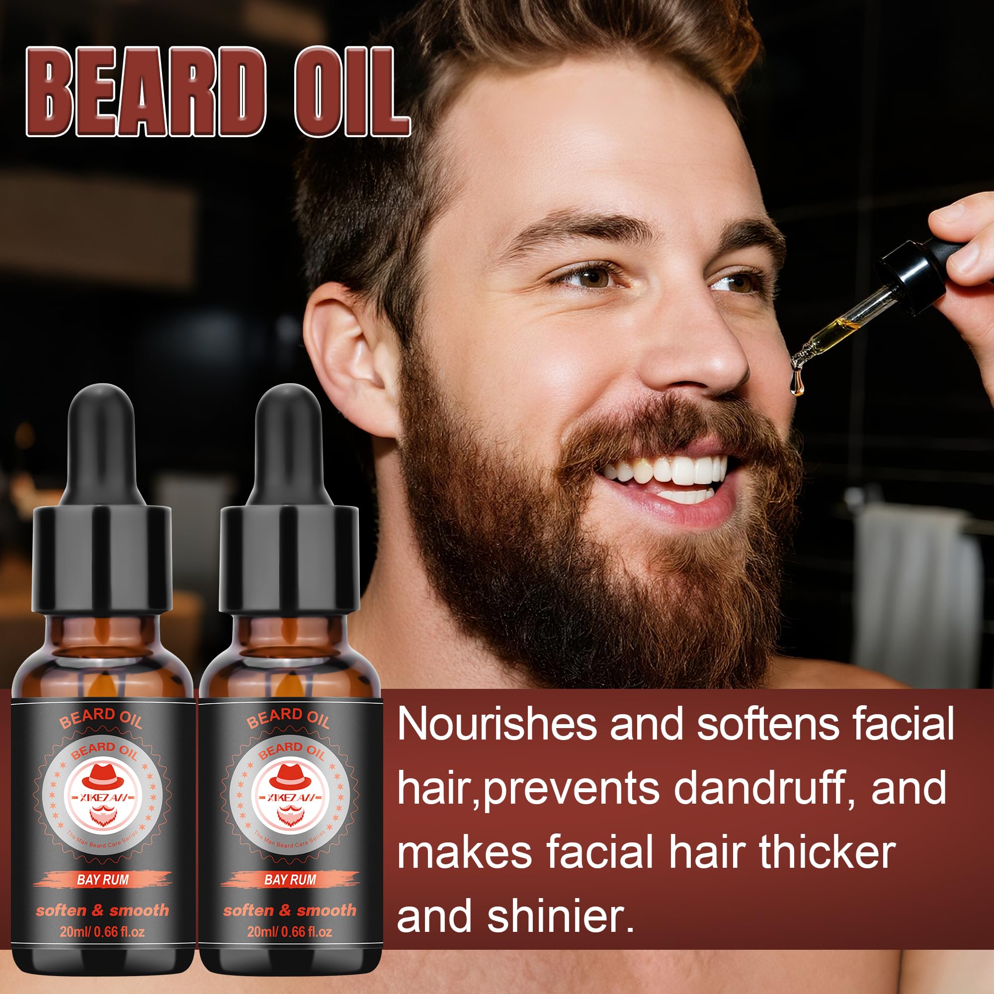 XIKEZAN beard conditioner smooths and nourishes facial hair.