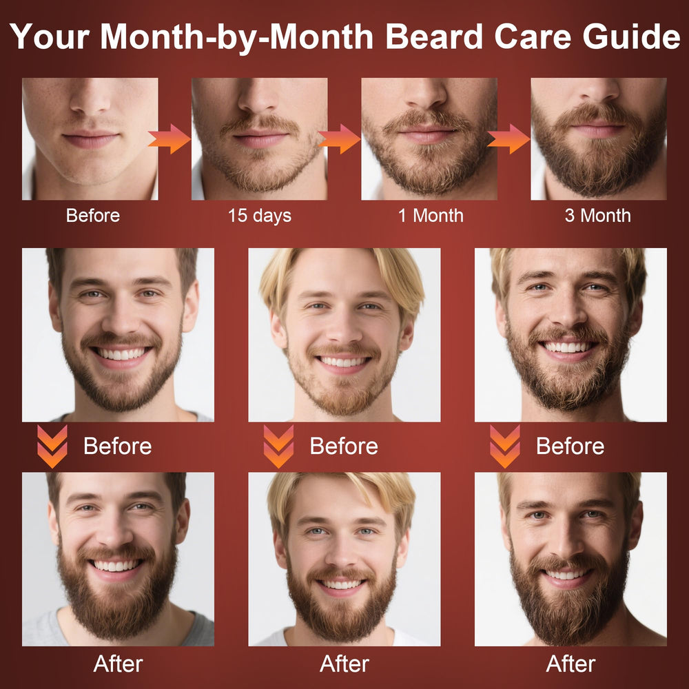 XIKEZAN two-pack beard oil bottles for nourishment and shine.