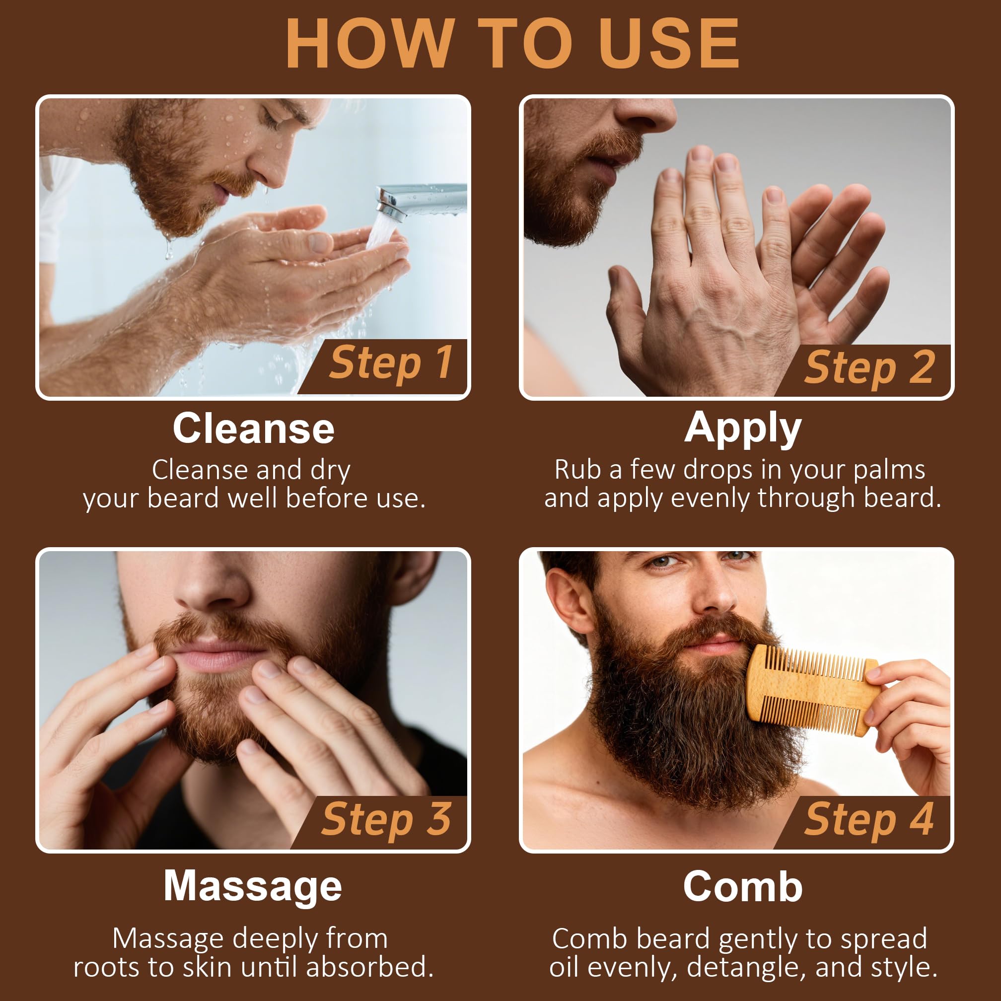 XIKEZAN beard oil unscented bottle preserves natural beard freshness.