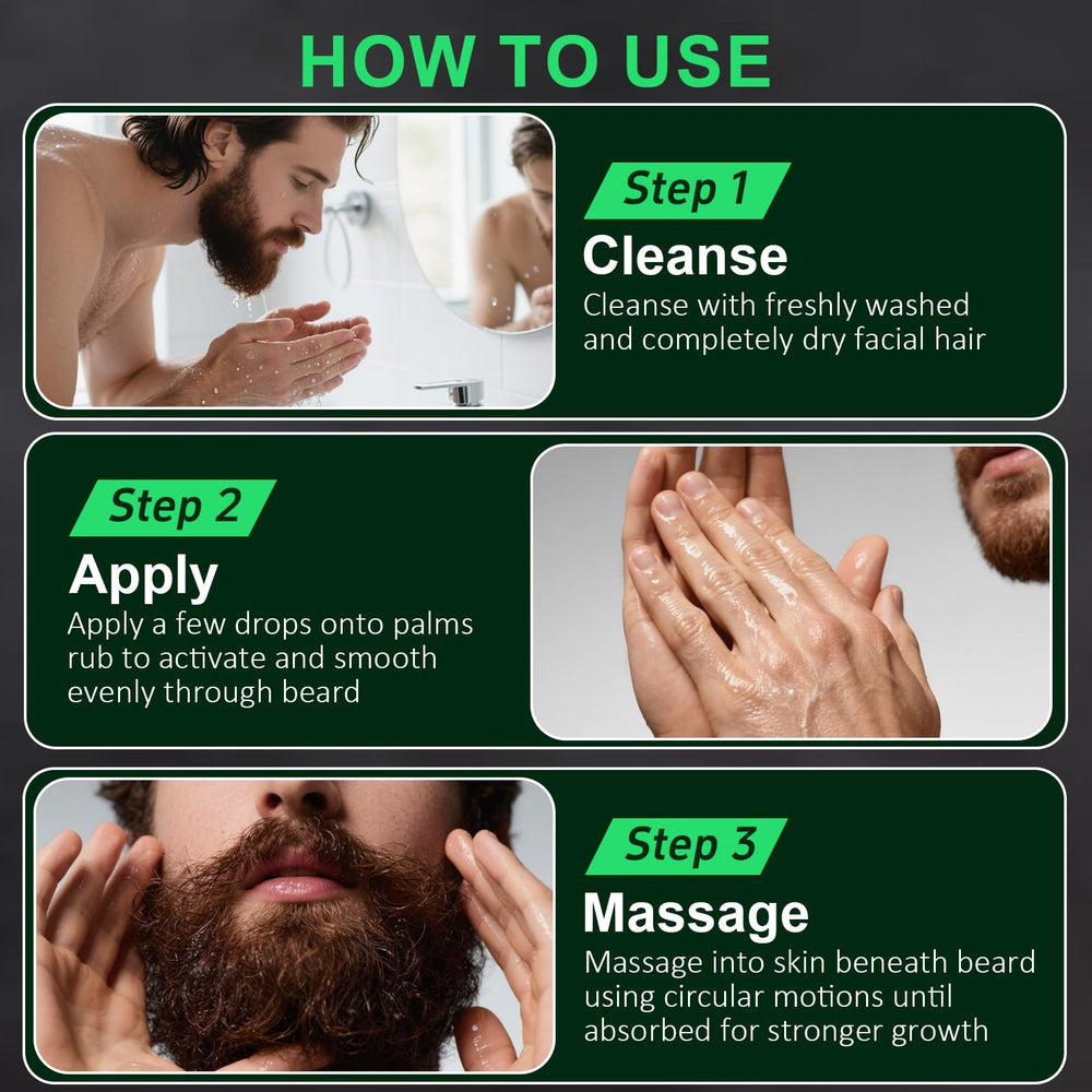 Vitality shot of XIKEZAN sandalwood beard oil in a modern bathroom.
