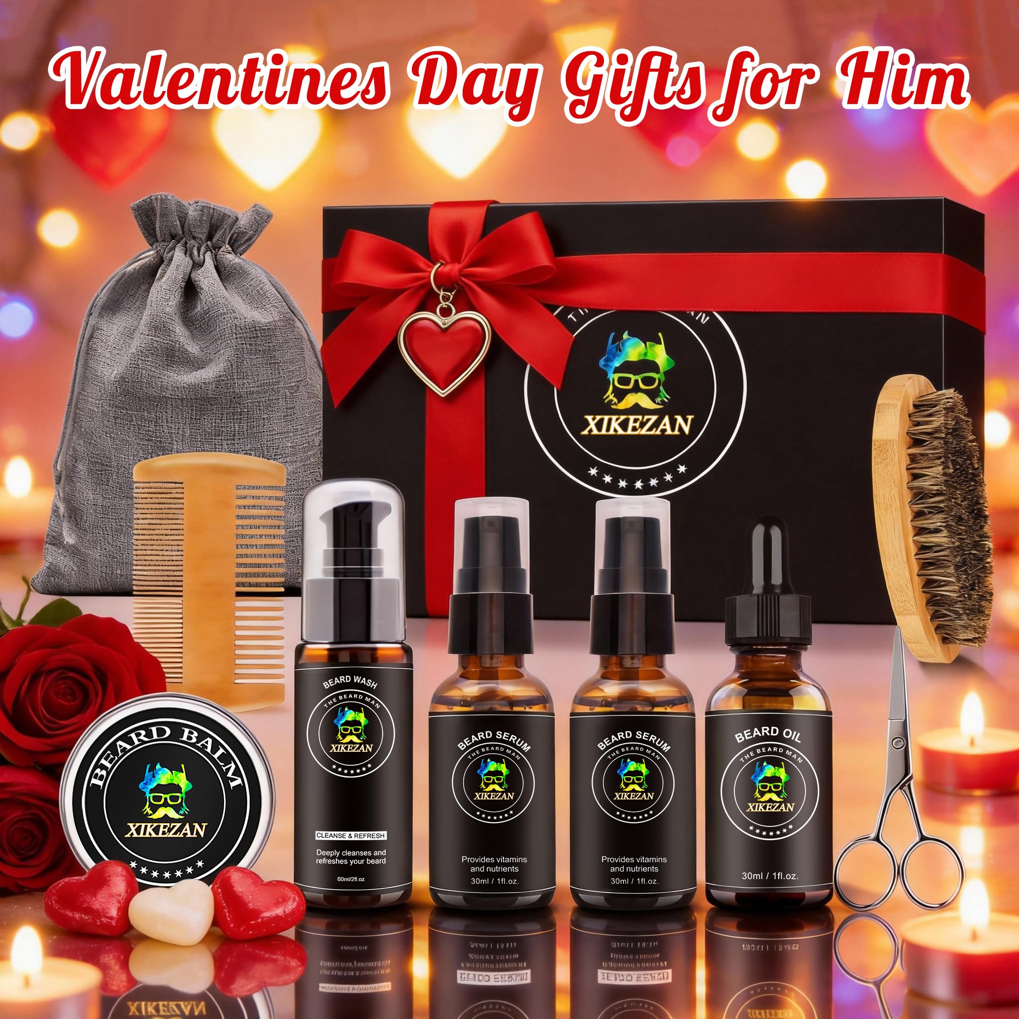XIKEZAN beard wash/shampoo cleanses gently and refreshes the beard.