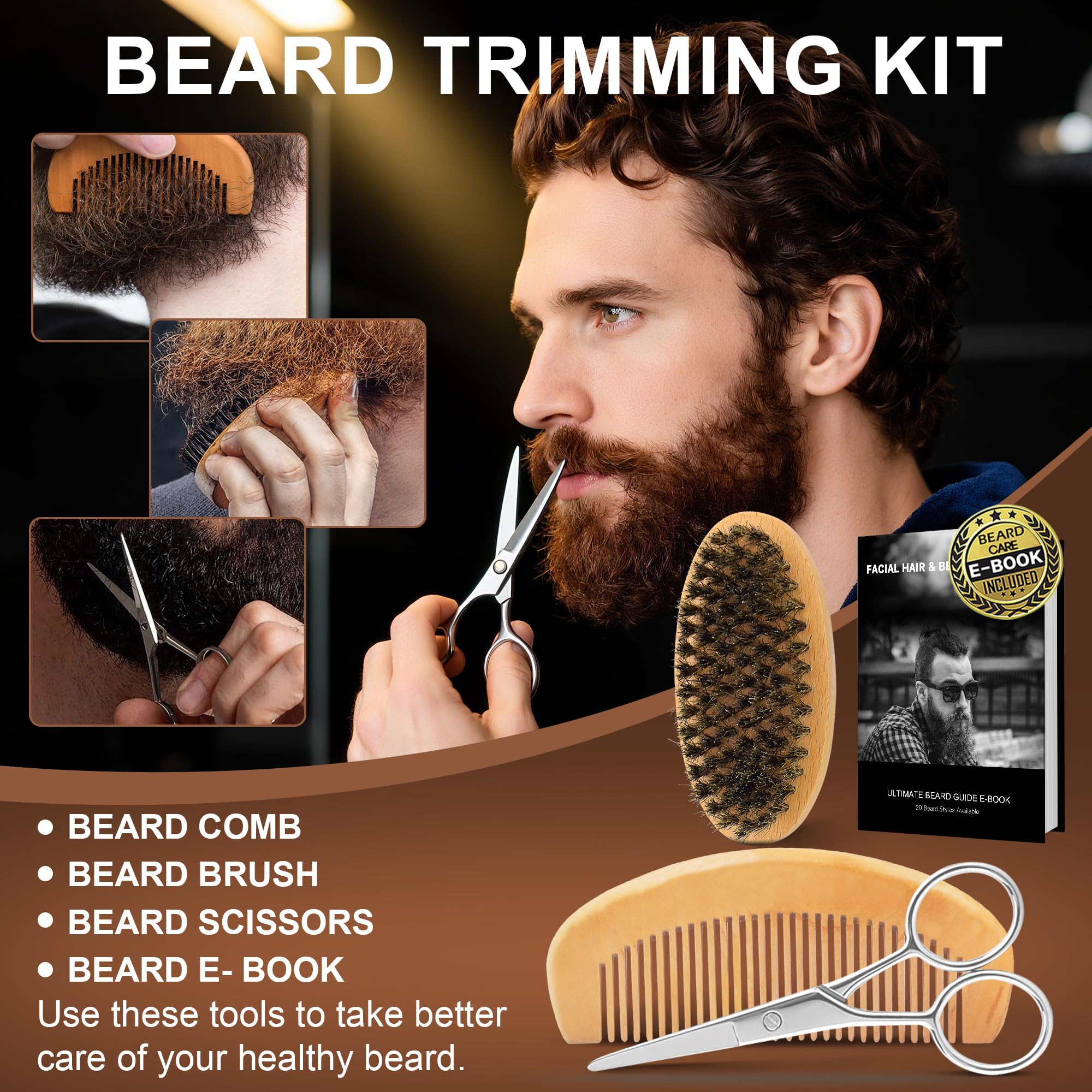 XIKEZAN grooming scissors deliver crisp trims for clean beard lines.