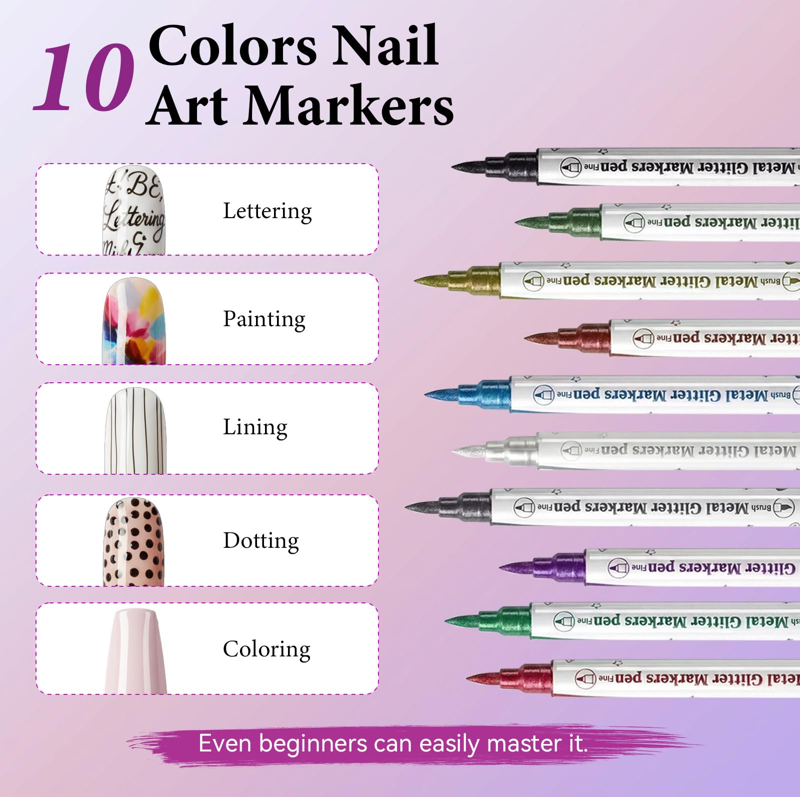 XILRVON pens work on nails and other crafts like cards