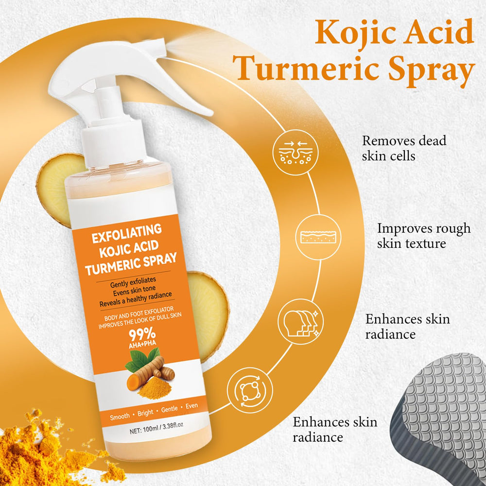 XILRVON Kojic Turmeric Sponge included supports gentle, convenient exfoliation.