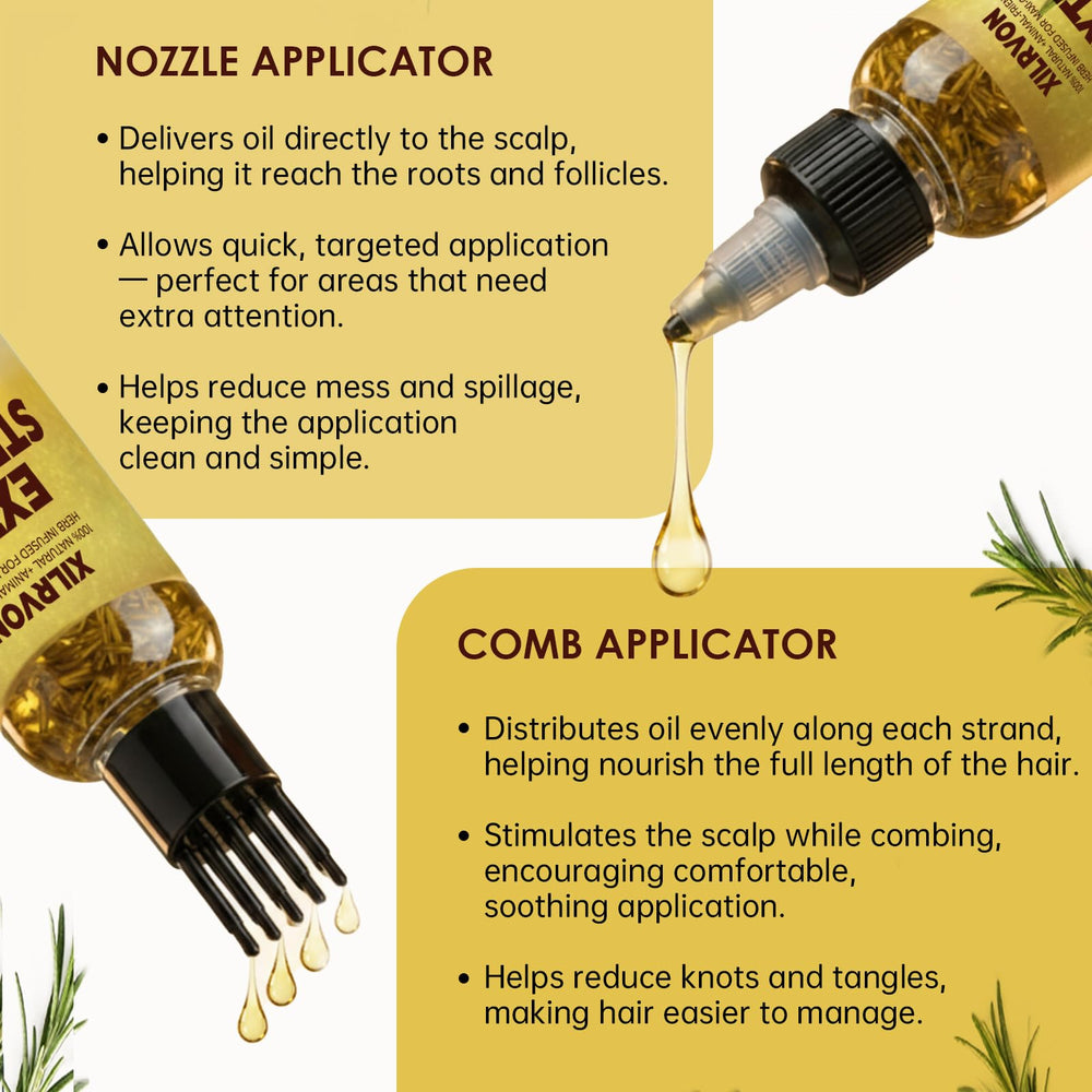 XILRVON pumpkin seed oil glow offers antioxidant protection for hair.