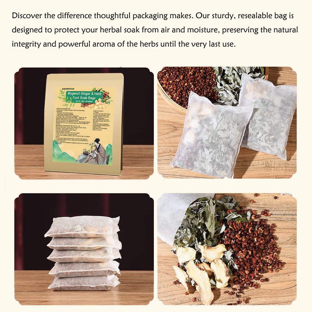 XINANDYAO foot soak bags presentation in resealable pouch for mess-free use.