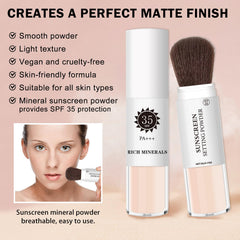 XINGXYUEL mineral sunscreen powder in use delivers even, lightweight coverage.