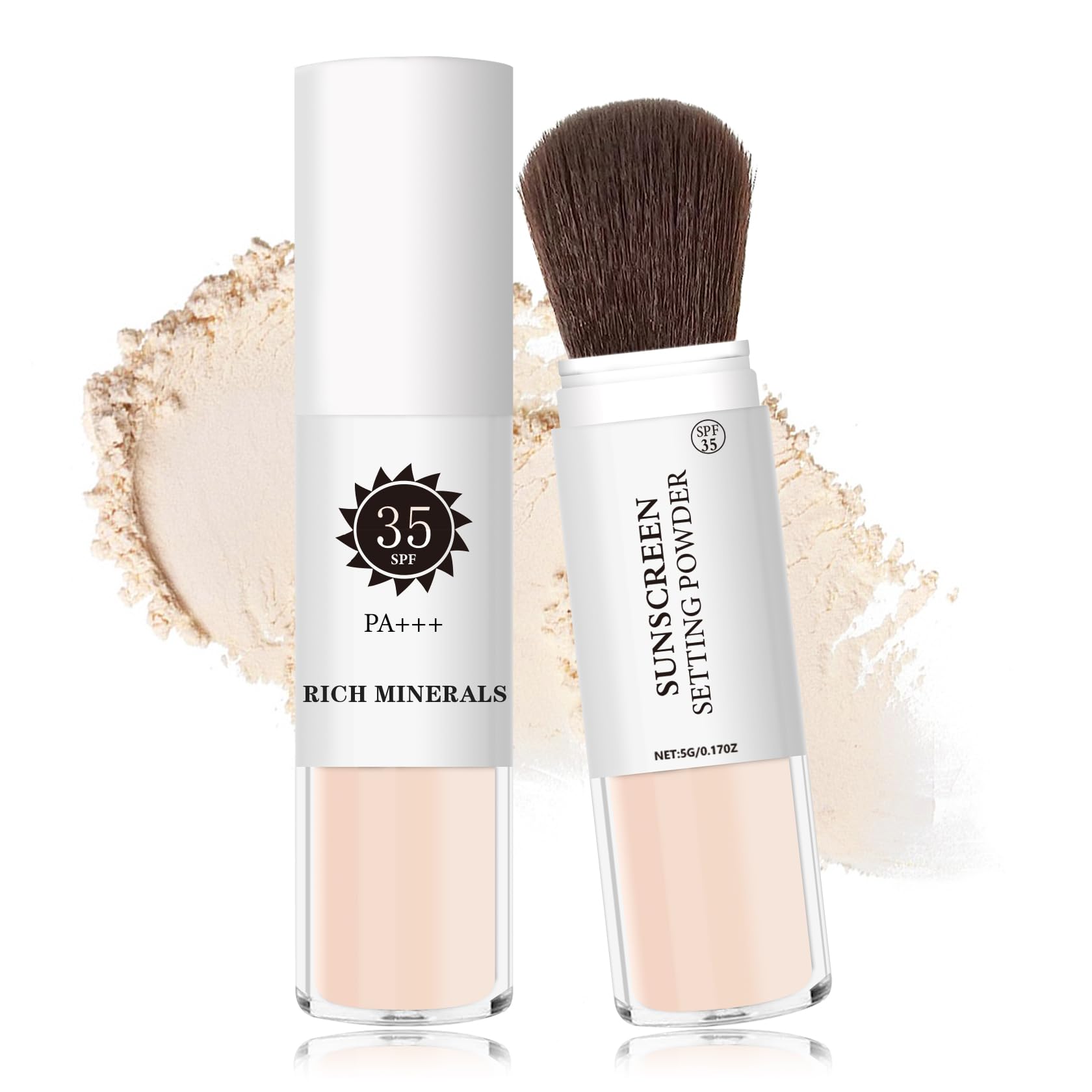 XINGXYUEL mineral sunscreen powder packaging enables on-the-go makeup setting.