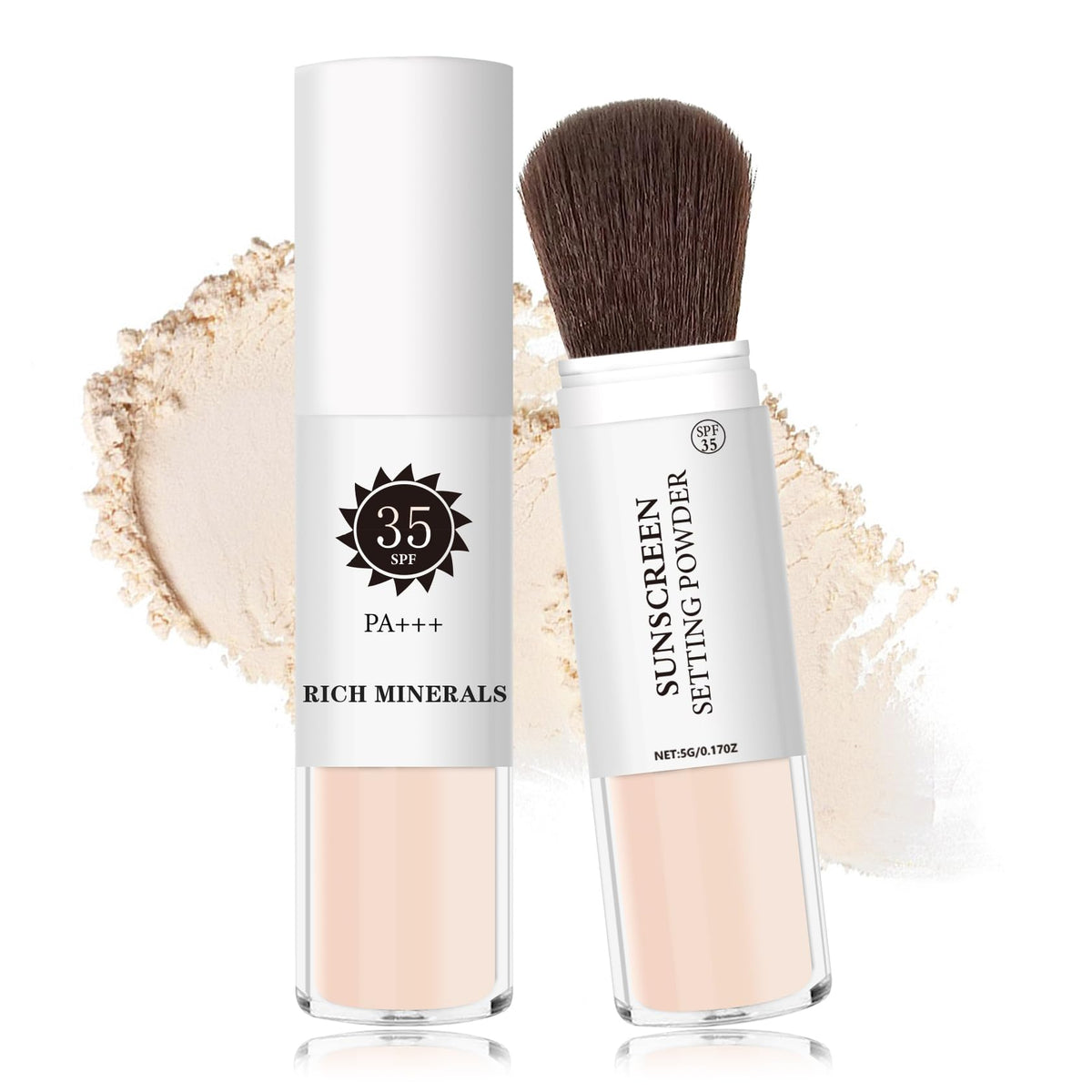 XINGXYUEL mineral sunscreen powder packaging enables on-the-go makeup setting.