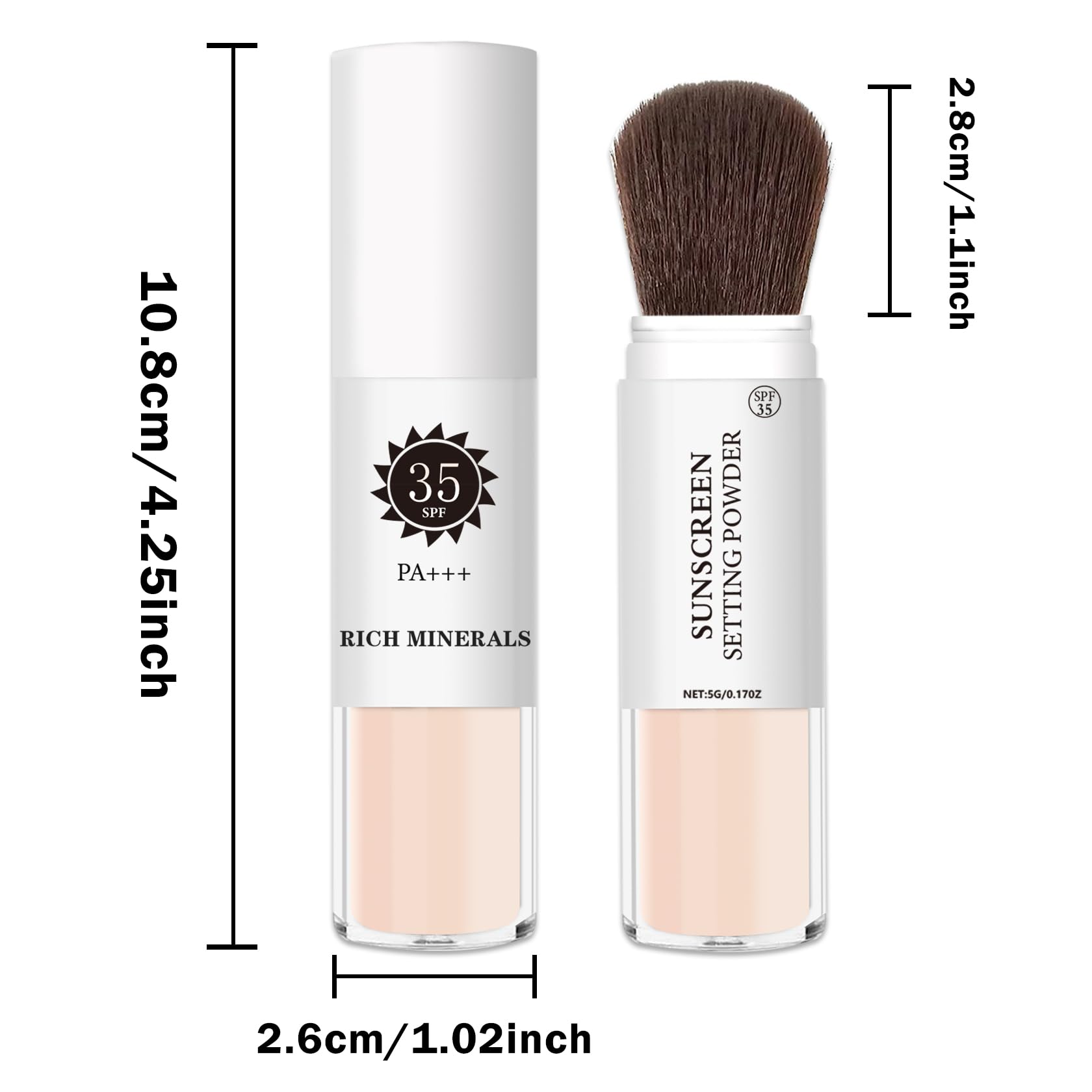 XINGXYUEL mineral sunscreen powder SPF 35 protection for sunny days.